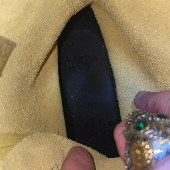 Doc martens 1460 pascal combat boots custom ombré black & yellow ladies size 8 - Picture 10 of 13